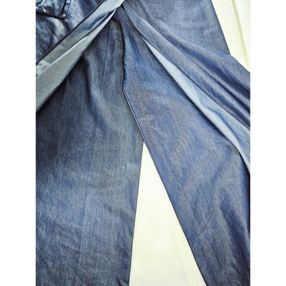 Belma Plus Denim One Shoulder Jumpsuit - Drk Blue - SZ 1X - Picture 5 of 12